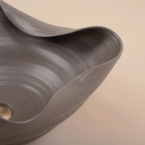 Rea Handmade Art, keramické umývadlo na dosku 500x380x190 mm, hnedá-béžová, REA-U6324