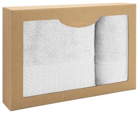 BAVLNENÉ UTERÁKY SOLANO SADA 1 KS 50X90 CM, 1 KS 70X140 CM BIELA