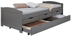 Inter Link Funkčná posteľ s 3 zásuvkami (sivá)  (100161881)