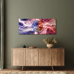 Obraz - Zemeguľa pod prúdom (120x50 cm)