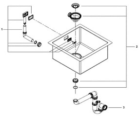 GROHE 31578SD1 - Nerezový drez K700 464 x 464 x 200