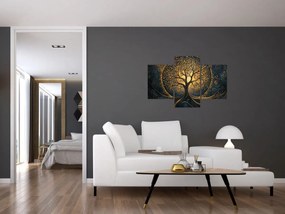 Obraz – Strom so zlatou aurou (90x60 cm)
