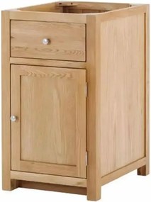 Spodná jednodverová kuchynská skrinka z masívu s otváraním vpravo a zásuvkou, 50×60×86 cm