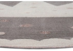 Sivý detský koberec ø 140 cm Crown – Hanse Home