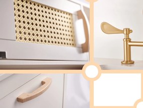 KIK Detská drevená retro kuchynka s doplnkami BOHO