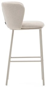 Béžová barová stolička (výška sedadla 75 cm) Ciselia – Kave Home