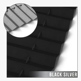 Dekodum Neinvazívna termoizolačná plisovaná roleta black silver Šířka (cm): 34