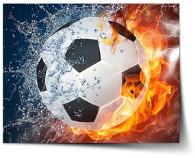Sablio Plagát Futbalová lopta - 60x40 cm
