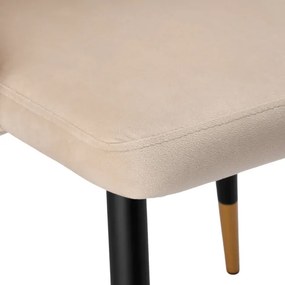 Jedálenská stolička VERMONT zamatová, béžová