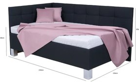 Čalúnená posteľ s úložným priestorom bez matraca MARIA PETITE 120x200 cm antracit