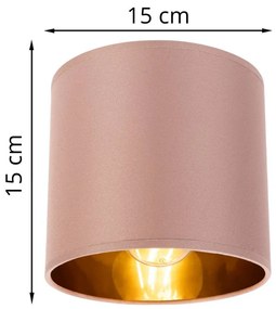 Stropné svietidlo Gama, 3x lososové textilné tienidlo, (možnosť polohovania), o