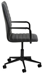 Čierna kancelárska stolička na kolieskach Actona Wislow