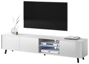 TV skrinka/stolík Gal (s osvetlením) (biela). Vlastná spoľahlivá doprava až k Vám domov. 1098631