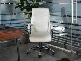 Kreslo Luxus (biela + chrómová). Vlastná spoľahlivá doprava až k Vám domov. 1109949