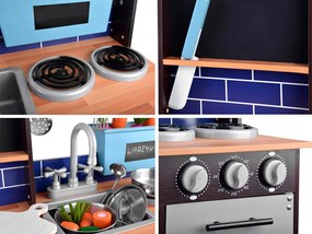 JOKOMISIADA Loft Drevená detská kuchynka s chladničkou ZA4129