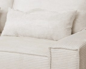 Dvojmiestna pohovka Cassino, krémová štruktúrovaná látka