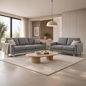 Set pohoviek Avenberg LORENA 3+2 sivá