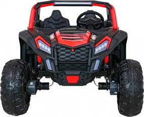 Ramiz ATV Závodná bugina pre 2 deti Červená + pohon 4x4 + diaľkové ovládanie + pomalý štart + MP3 LED