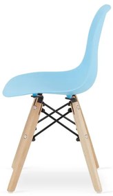 Set štyroch detských jedálenských stoličiek ZUBI - modré (4ks)