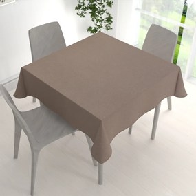 Biante Veľký dekoračný štvorcový obrus BKR-502 Svetlo hnedý režný 230x230 cm