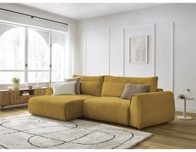 Okrovožltá rohová pohovka Aden – Bobochic Paris