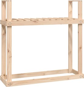 vidaXL Stojan na palivové drevo 110x35x108,5 cm masívna borovica