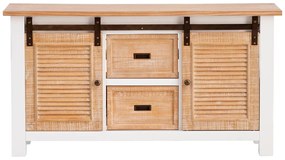 furniture-nabytek.cz - 2-dielna kúpeľňová sada Capera, masívny borovicový drev, MDF, lakovaná, biela/hnedá