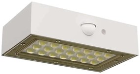 LED Solárny reflektor so senzorom pohybu LED/3,7V 1200mAh 4000K IP65 biela