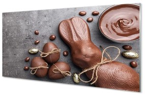 Sklenený obraz Čokoládová tyčinka králik 100x50 cm