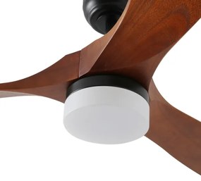 ZEVENTI - LED stropný ventilátor GINOSA LED/18W/230V Wi-Fi Tuya čierny/dub + DO