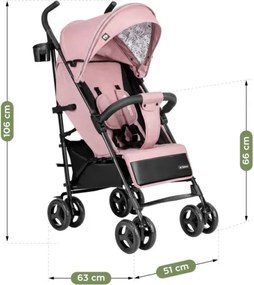 Športový kočík Davos 35 ružový