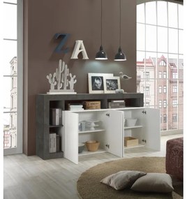 Komoda LENOR biela/antracit