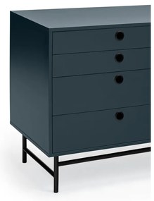 Čierno-modrá komoda Teulat Punto, šírka 212 cm