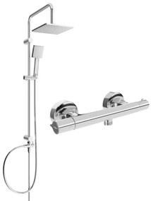 Mexen Tord, sprchový set s dažďovou sprchou a Slim termostatickou sprchovou batériou, chrómová, 77105200-00