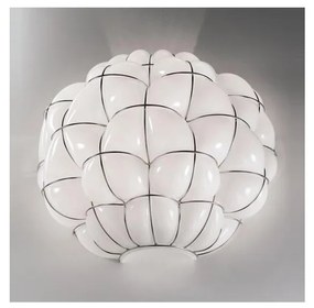 SIRU - Nástenné svietidlo POUFF 1xE27/60W/230V chróm/biela benátske sklo