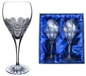 Onte Crystal Bohemia Crystal ručne brúsené poháre na červené víno 500pk 420 ml 2KS