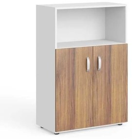 Stredná skriňa Manager 79,8 x 42,2 x 119,5 cm, orech warmia / biela