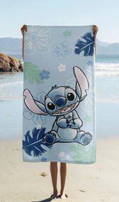 Jerry Fabrics Bavlnená froté osuška 70 x 140 cm - Lilo and Stitch "Ohana Blue"