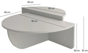 Konferenčný stolík Podium White