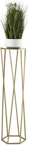 STOJAN NA KVETINÁČ HEXAGON 100X24X27 CM ZLATÁ