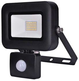 SOLIGHT LED reflektor PRO 20W/230V/1700Lm/5000K/120°/IP44, čierny so senzorom