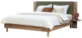 Zelená dvojlôžková posteľ s roštom 160x200 cm Lior – Bobochic Paris