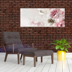 Obraz - Maľba ružových kvetov (120x50 cm)