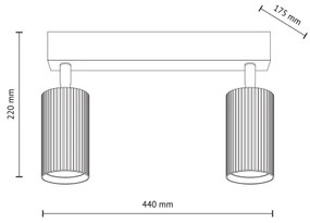 Bodové svietidlo TUNE 2xGU10/10W/230V čierna/hnedá