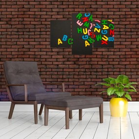 Obraz - farebné písmenká (90x60 cm)