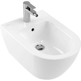 VILLEROY &amp; BOCH Subway 2.0 závesný bidet s otvorom, s prepadom, 370 x 565 mm, biela alpská, 54000001