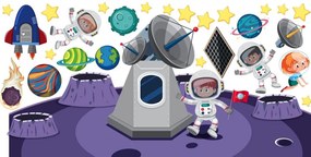 Samolepka na stenu pre malého astronauta 100 x 200 cm
