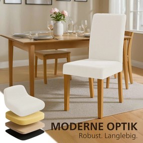 Sada 2 ks jedálenských stoličiek Ina látka cord, antik svetlá - krémová