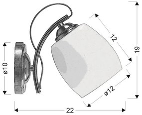 Nástenné svietidlo AMBA 1xE27/40W/230V