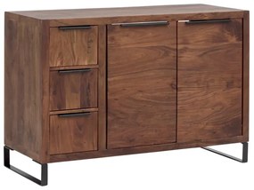 furniture-nabytek.cz - Masivní umyvadlová skříňka Sydney z akácie, lakovaná, hnědá – 105×45×74 cm